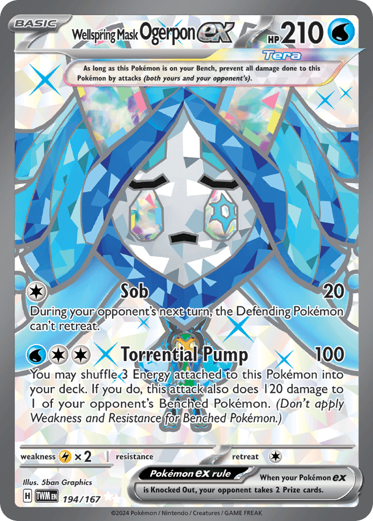 Wellspring Mask Ogerpon ex Pokémon card