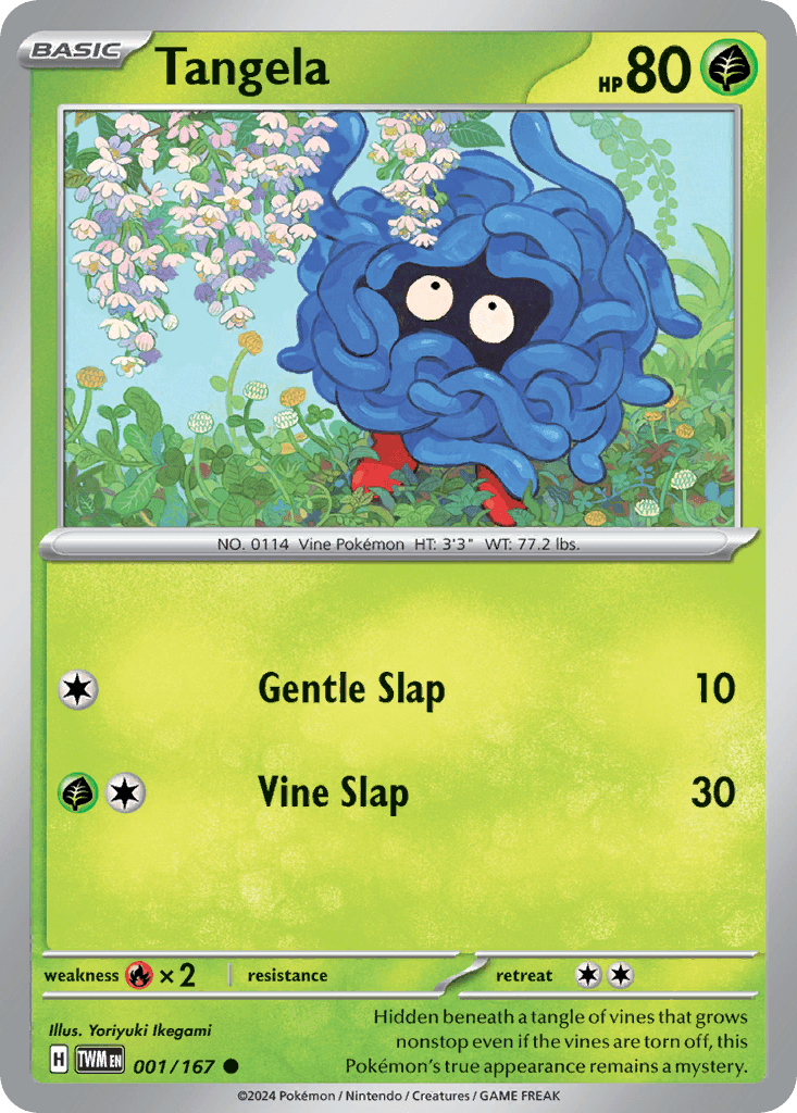 Tangela Pokémon card