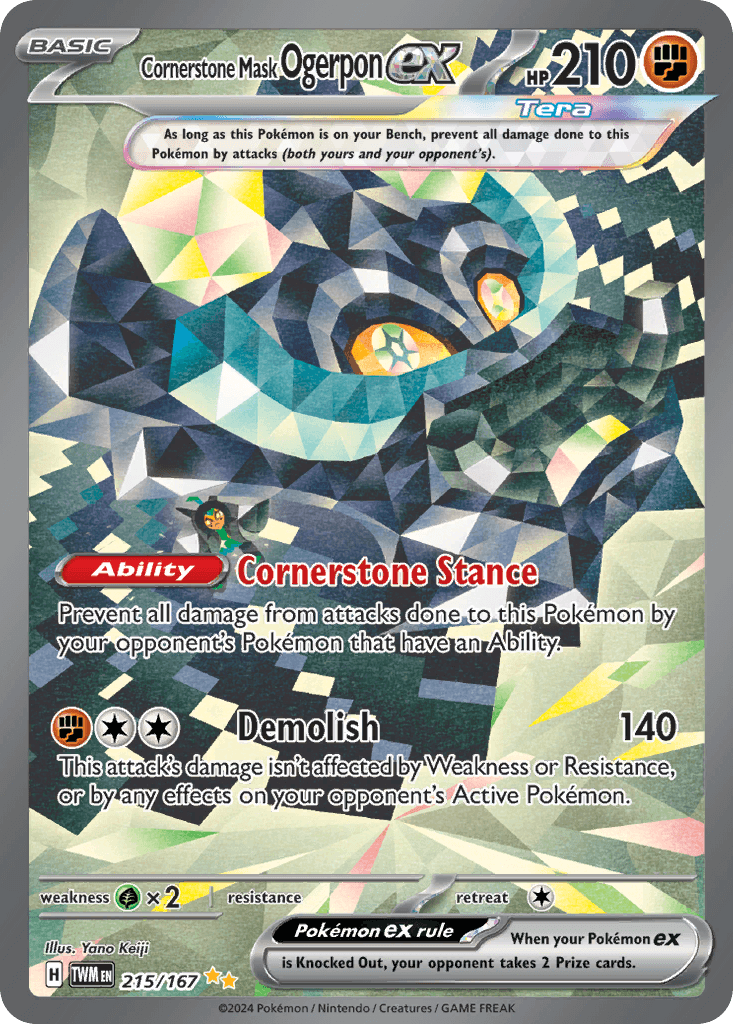 Cornerstone Mask Ogerpon ex Pokémon card
