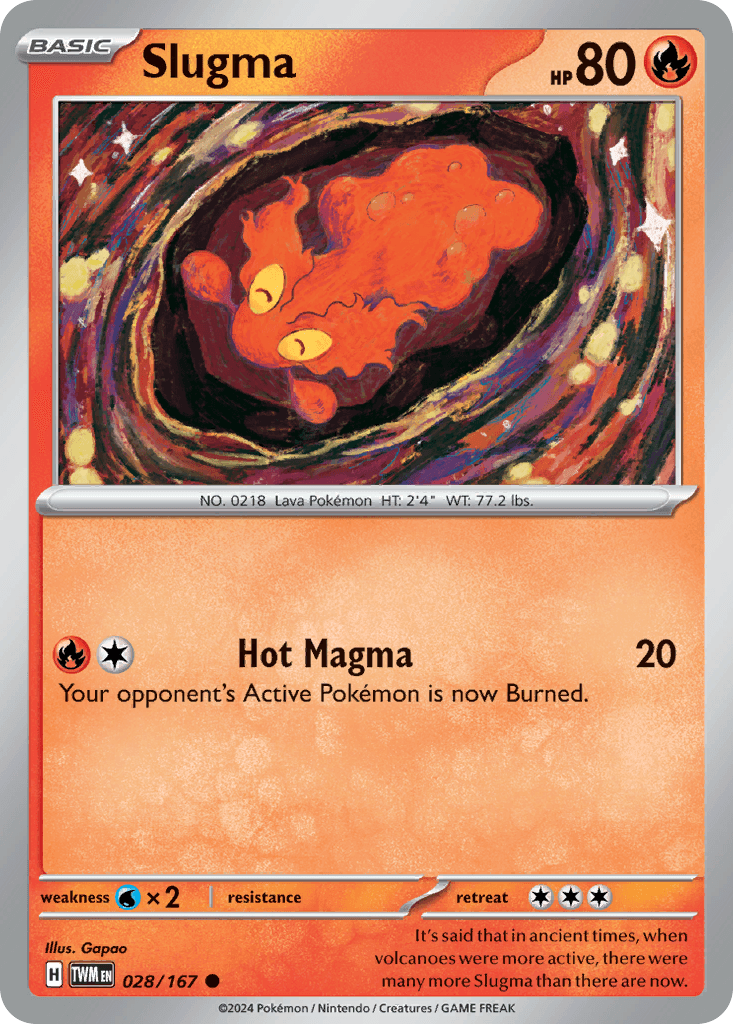 Slugma Pokémon card