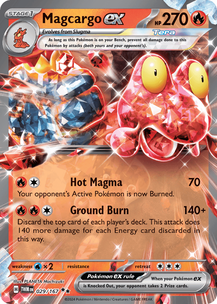 Magcargo ex Pokémon card