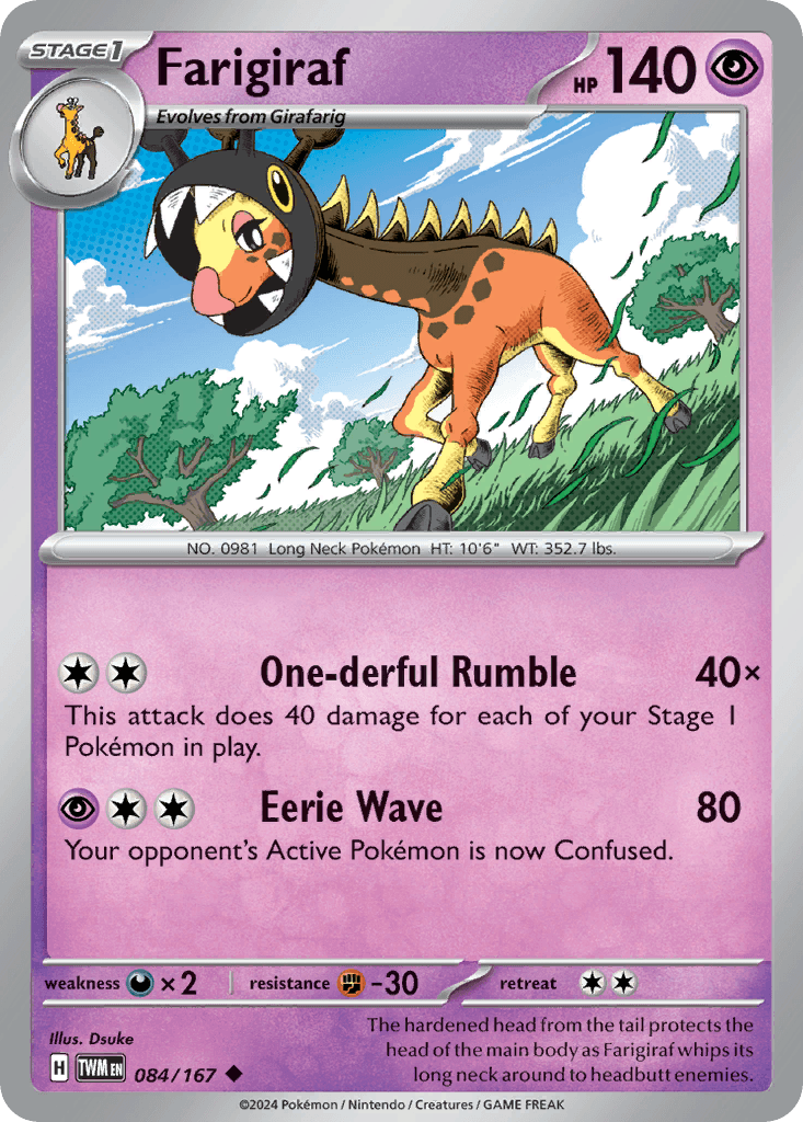 Farigiraf Pokémon card