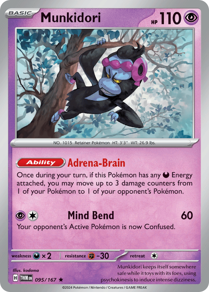 Munkidori Pokémon card