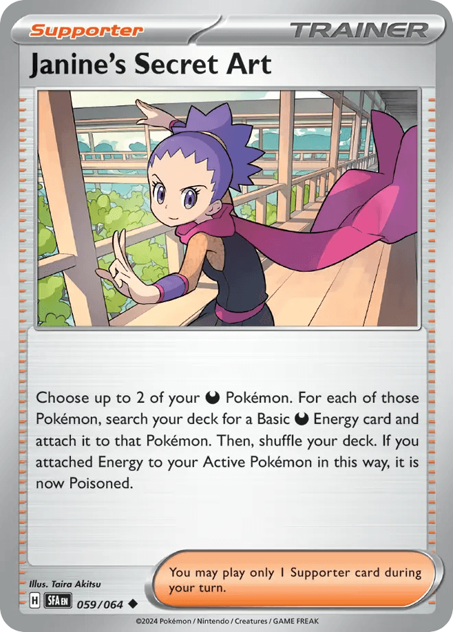 Janine's Secret Art Pokémon card