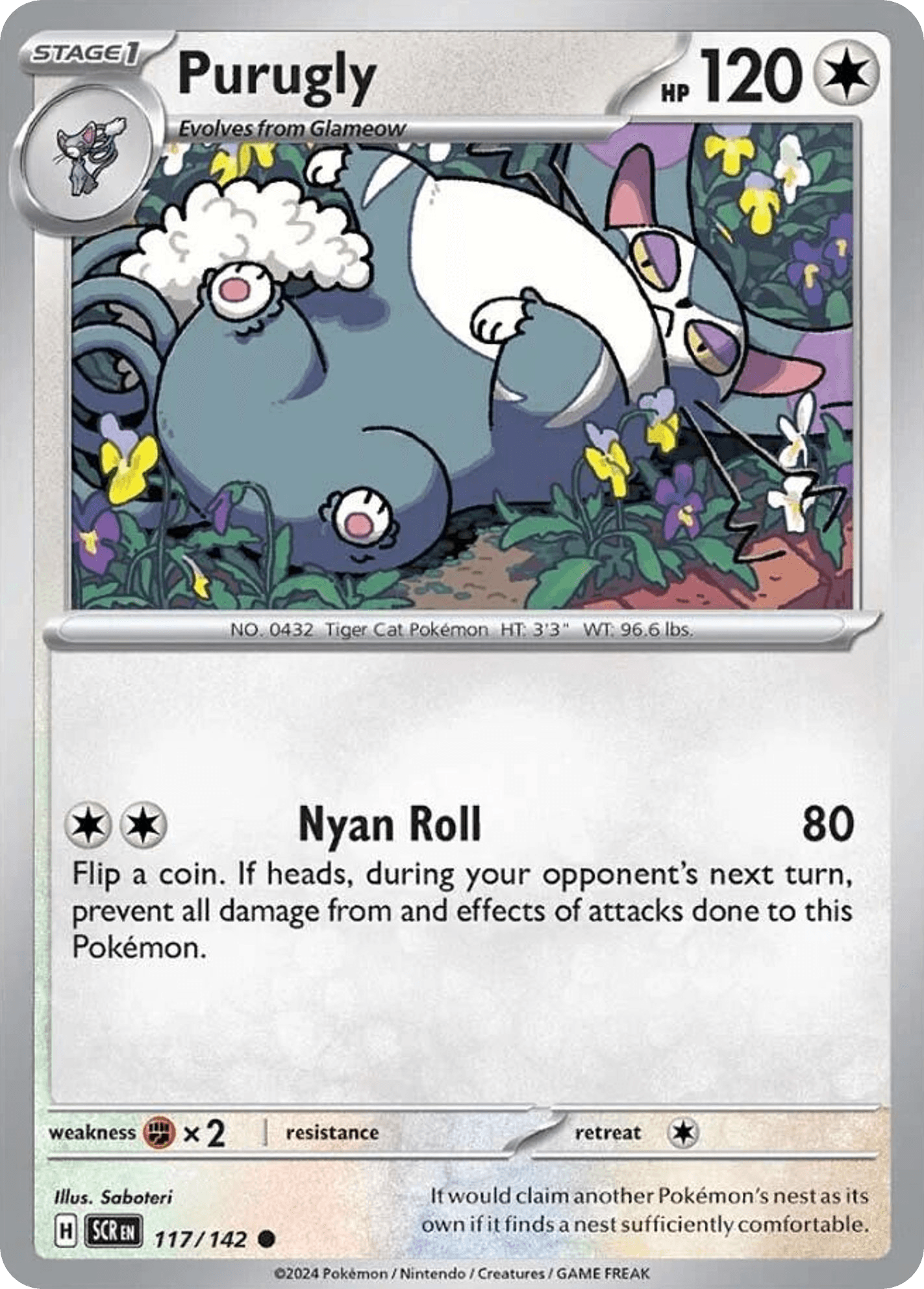 Purugly Pokémon card