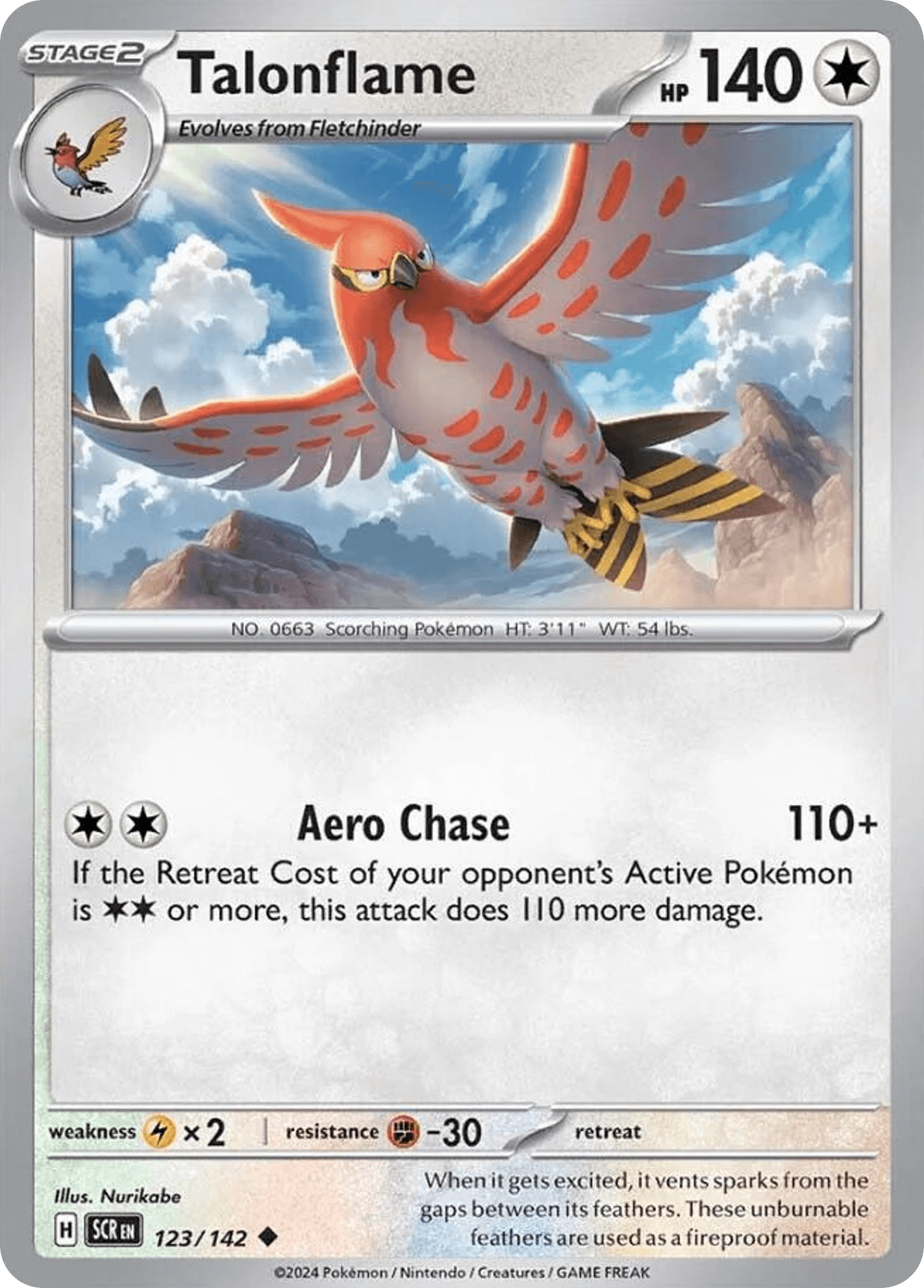 Talonflame Pokémon card