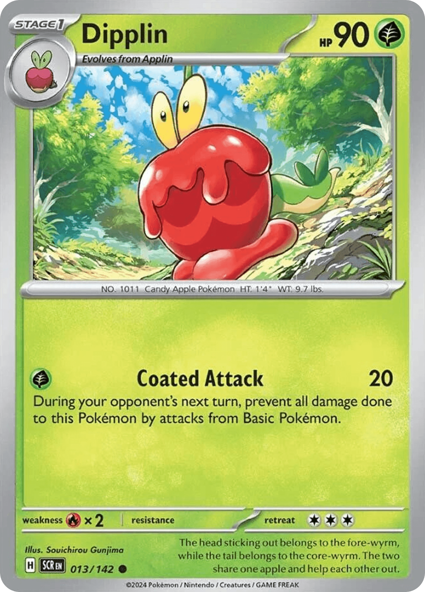 Dipplin Pokémon card