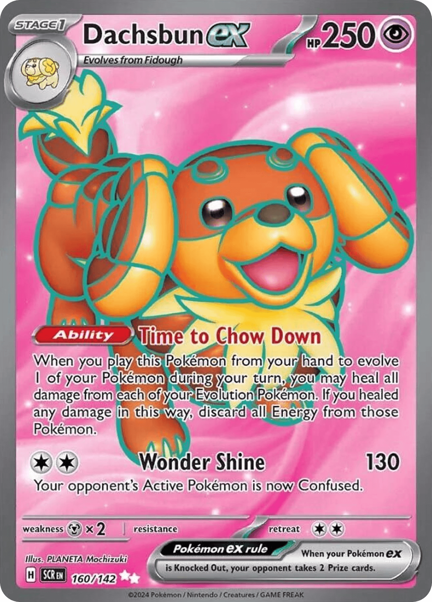 Dachsbun ex Pokémon card