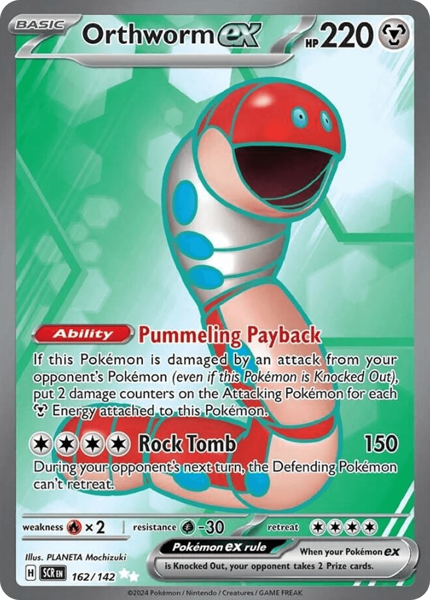 Orthworm ex Pokémon card