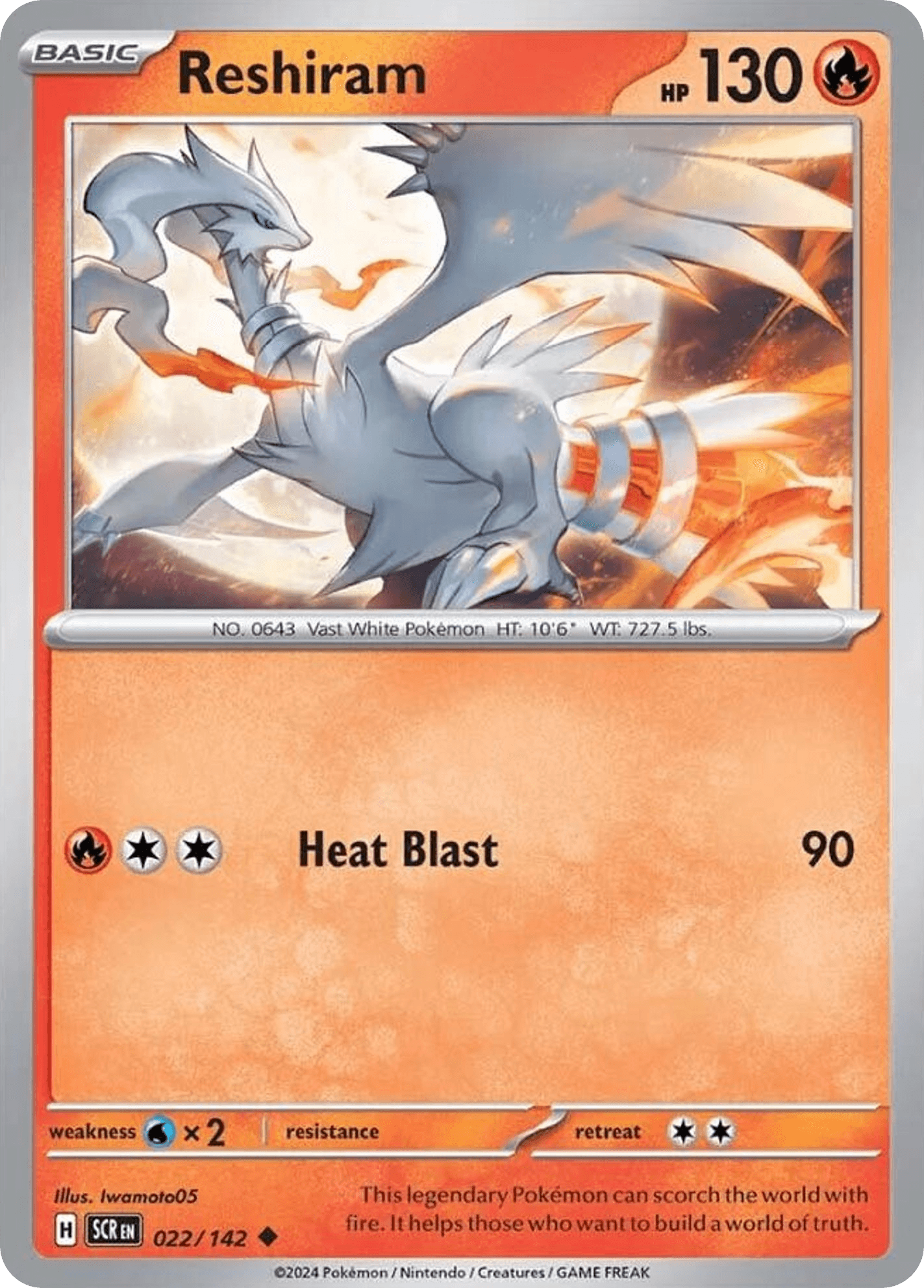 Reshiram Pokémon card