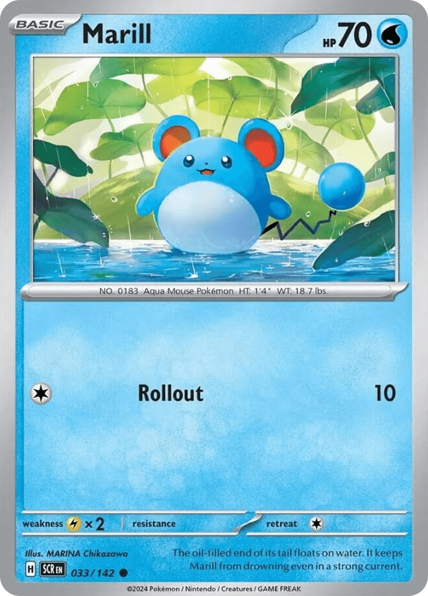 Marill Pokémon card