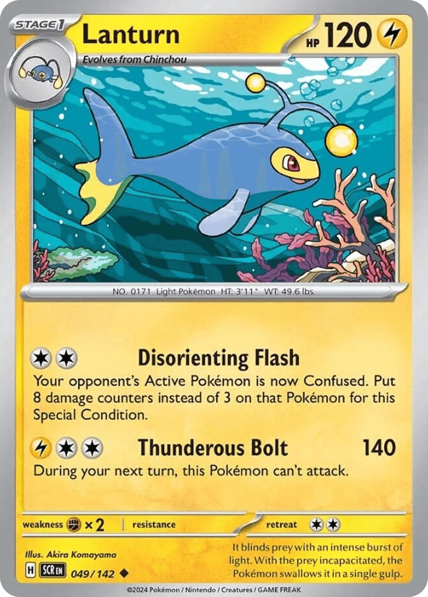 Lanturn Pokémon card