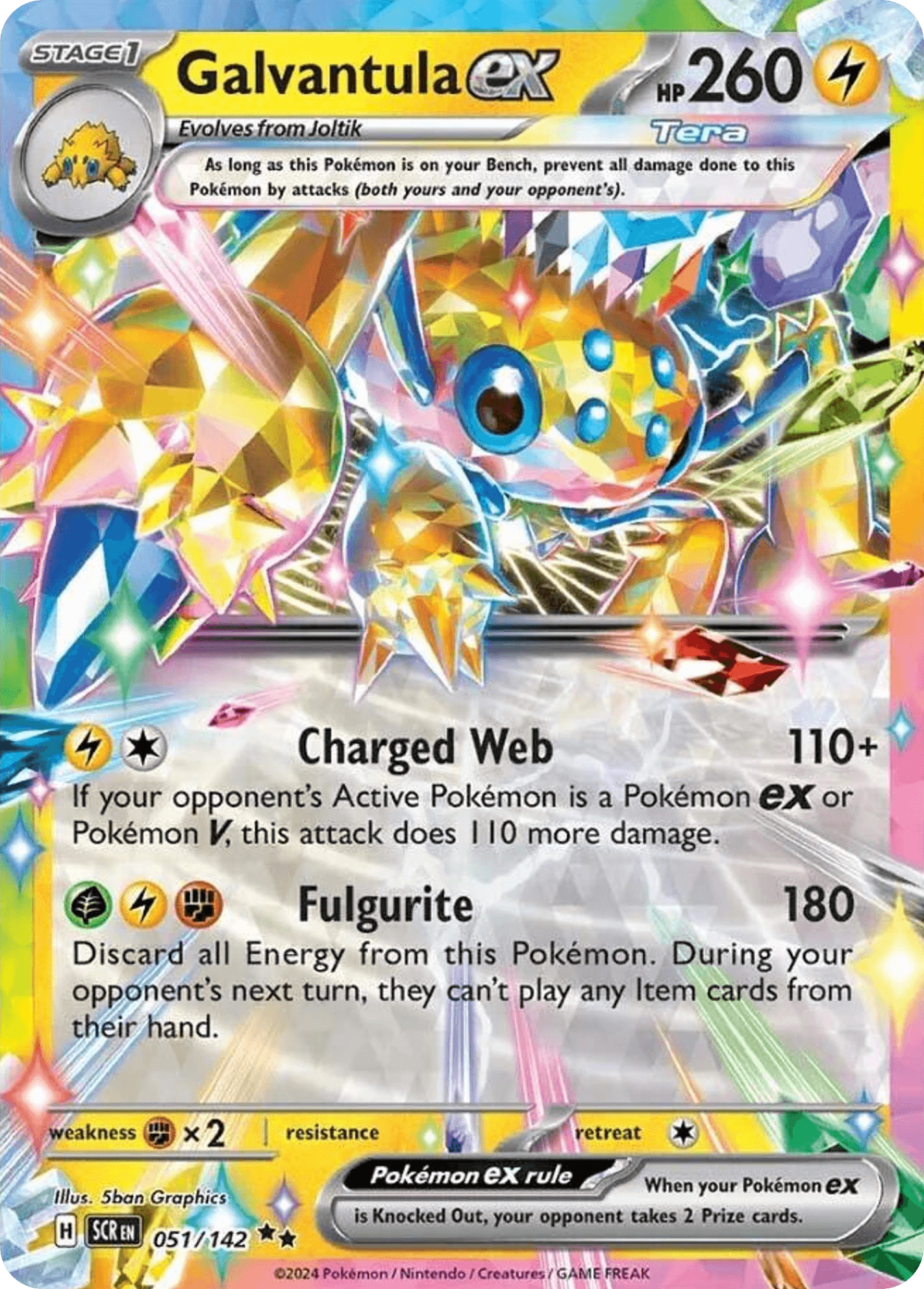 Galvantula ex Pokémon card