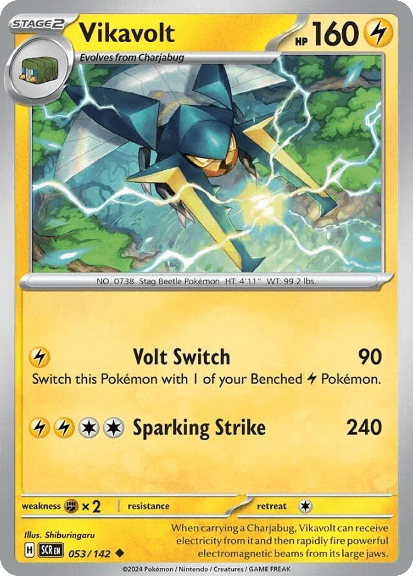 Vikavolt Pokémon card
