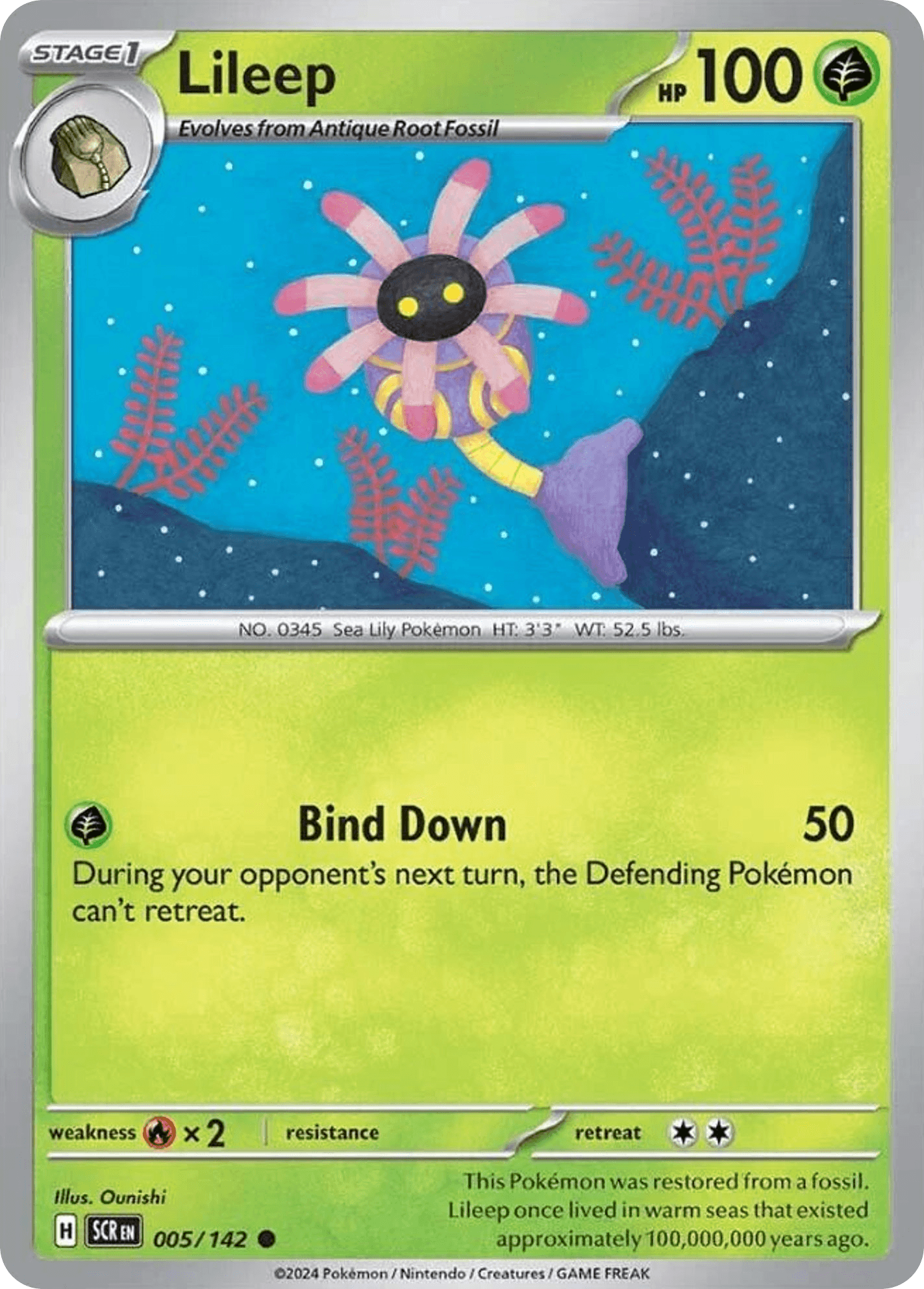 Lileep Pokémon card