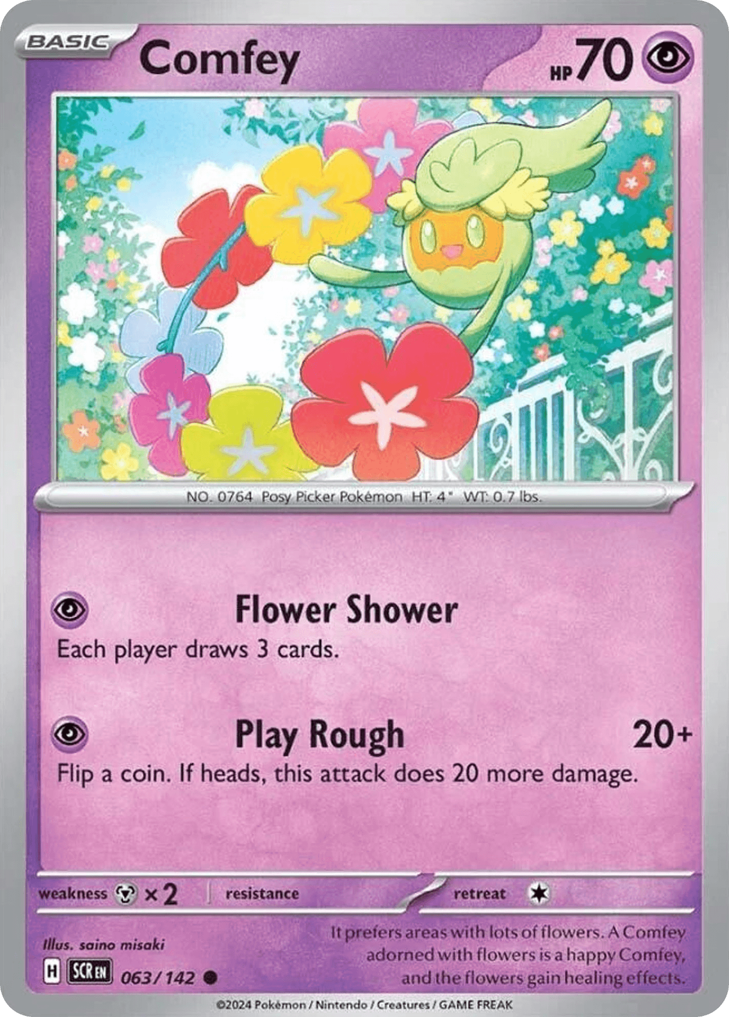 Comfey Pokémon card