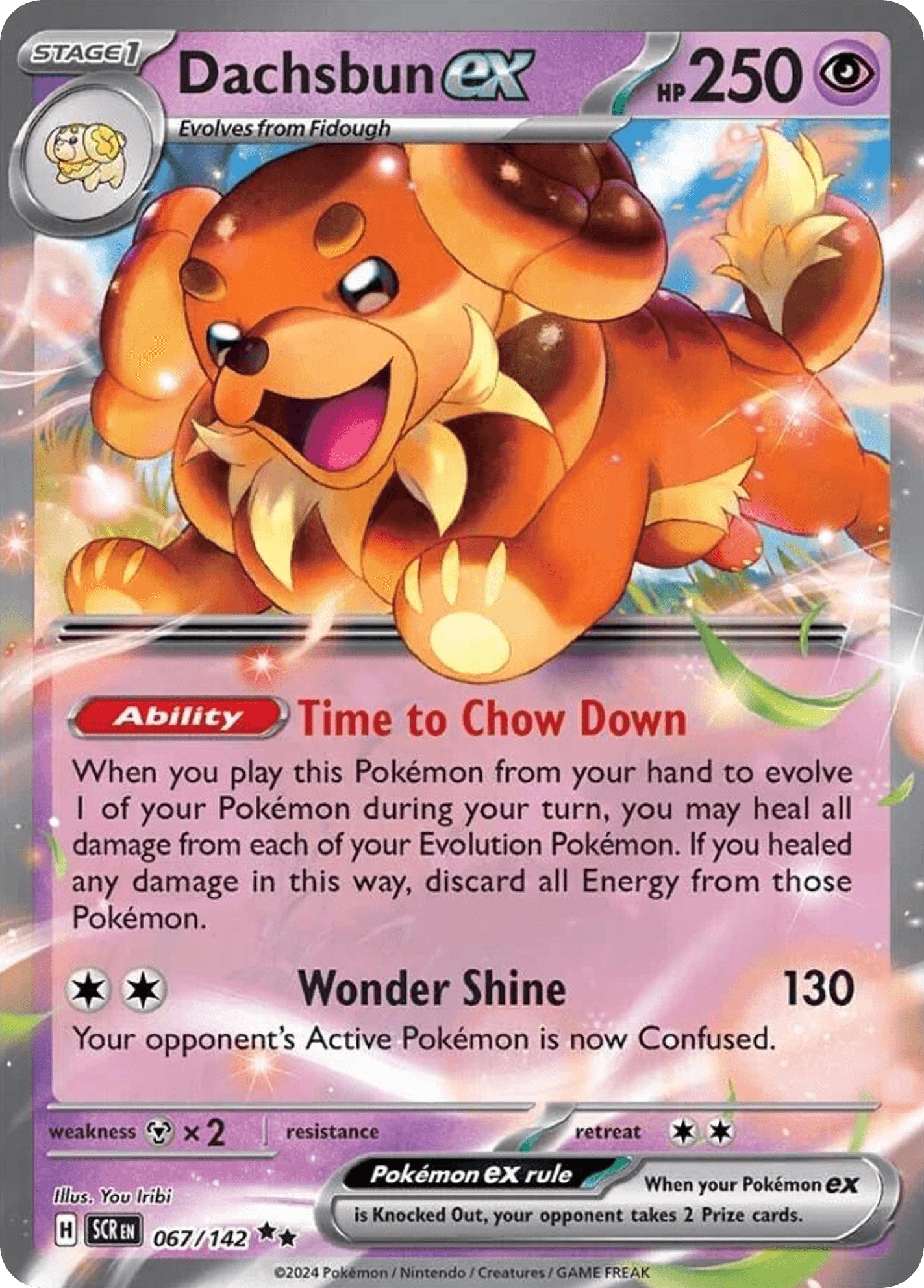 Dachsbun ex Pokémon card