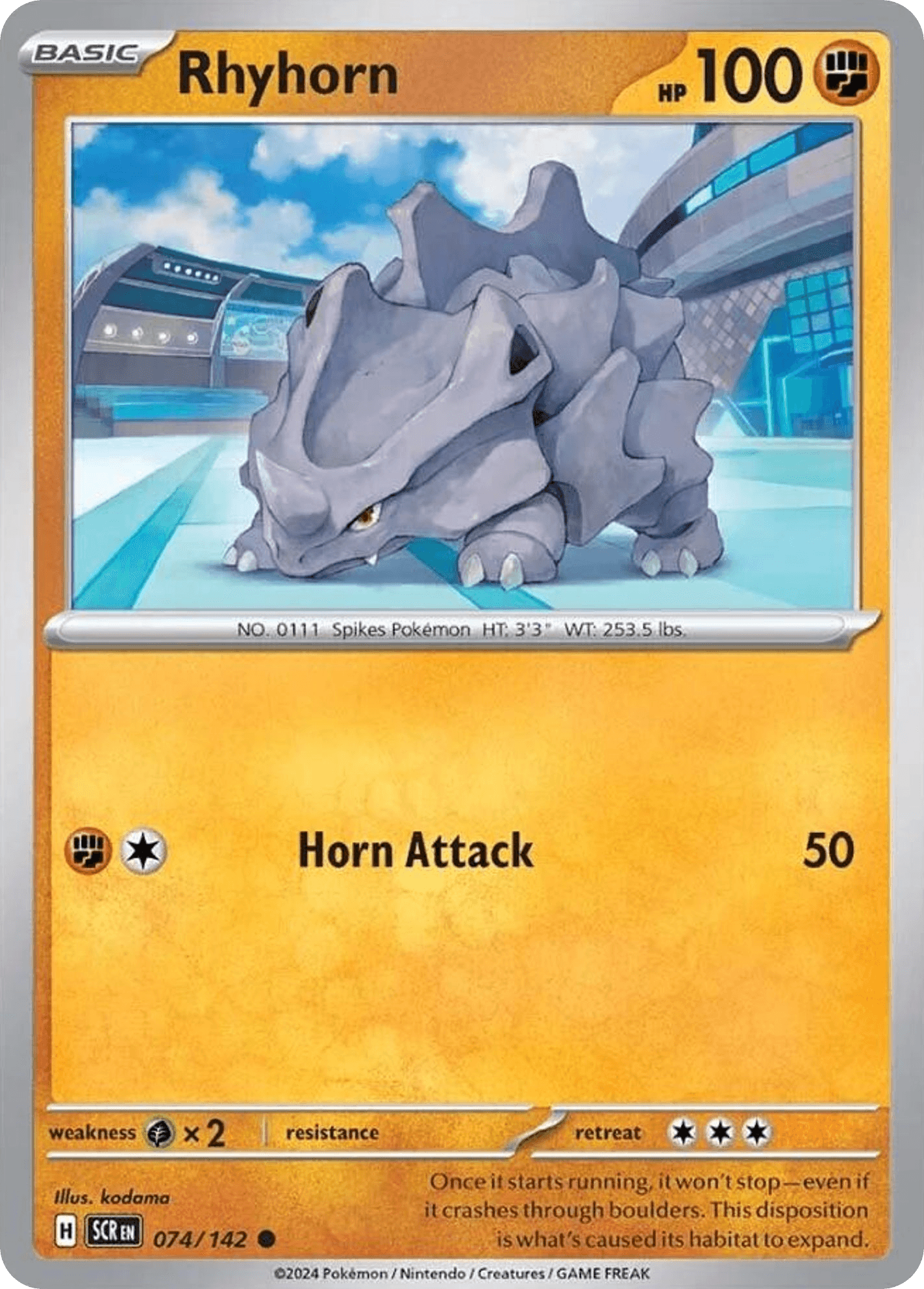 Rhyhorn Pokémon card