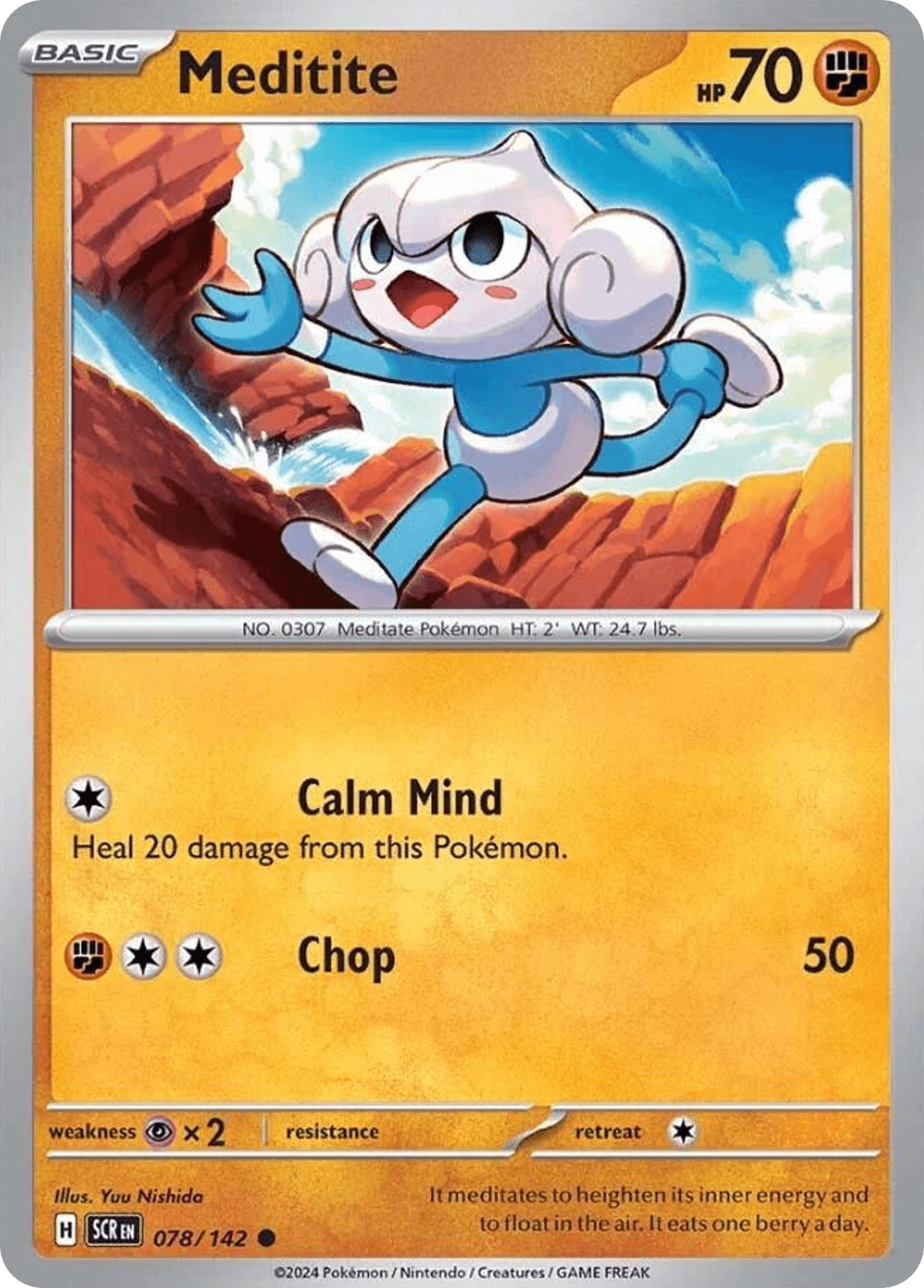 Meditite Pokémon card