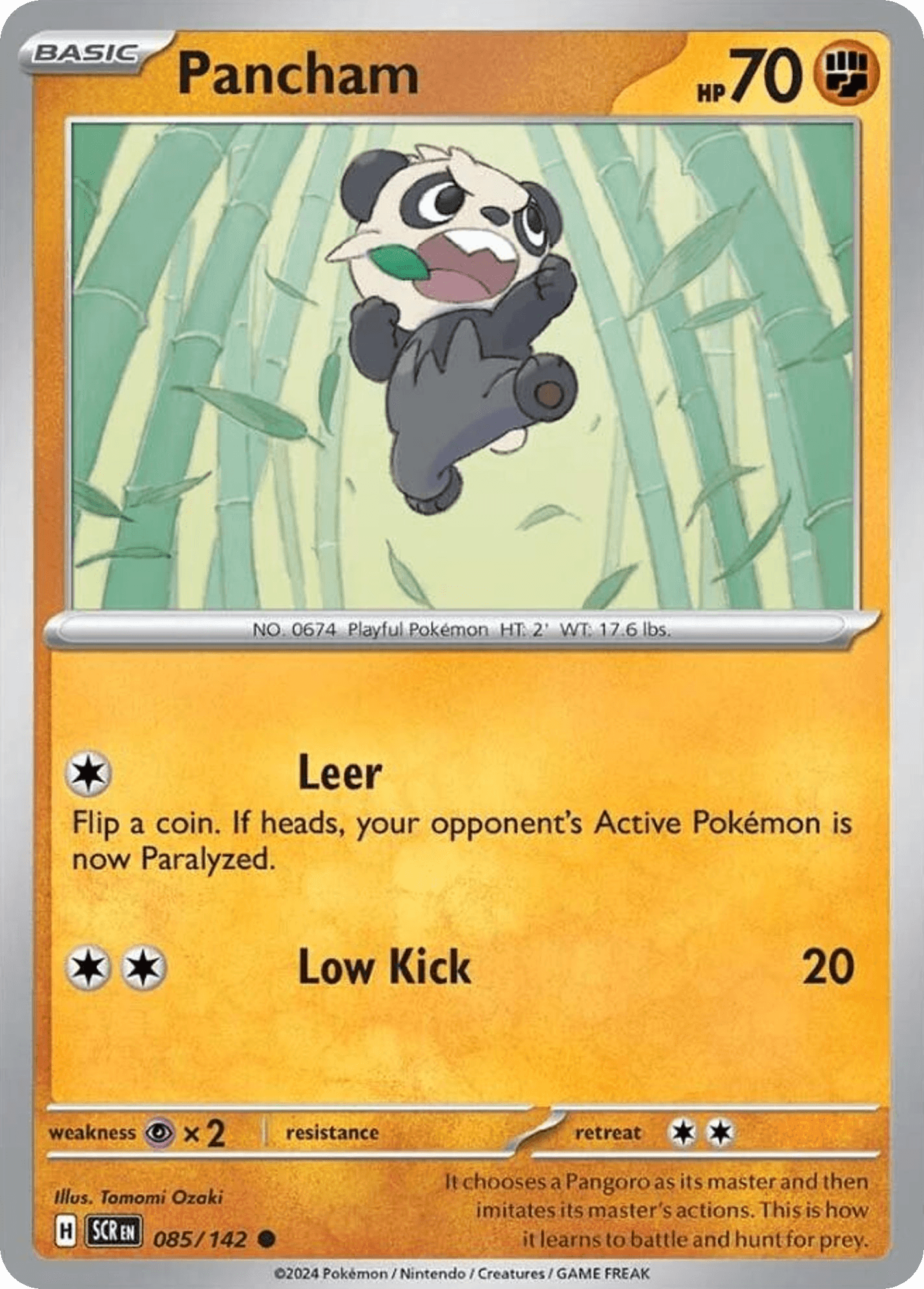 Pancham Pokémon card