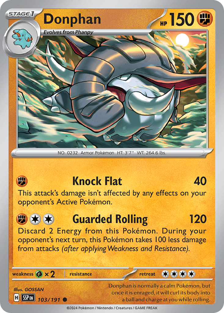 Donphan Pokémon card