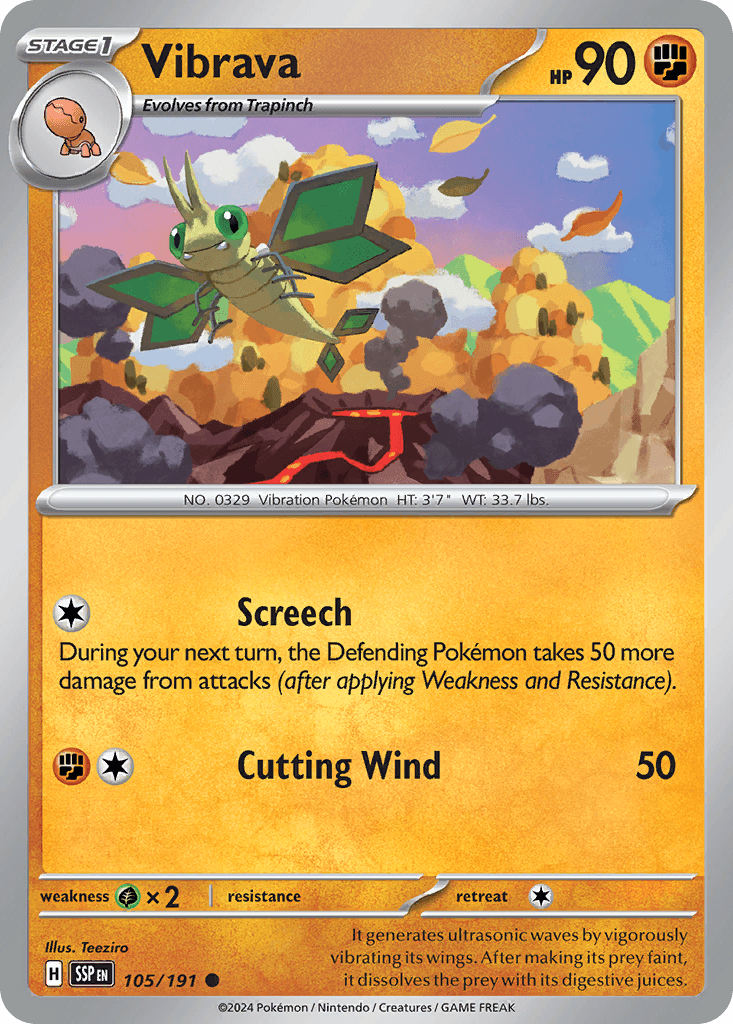 Vibrava Pokémon card