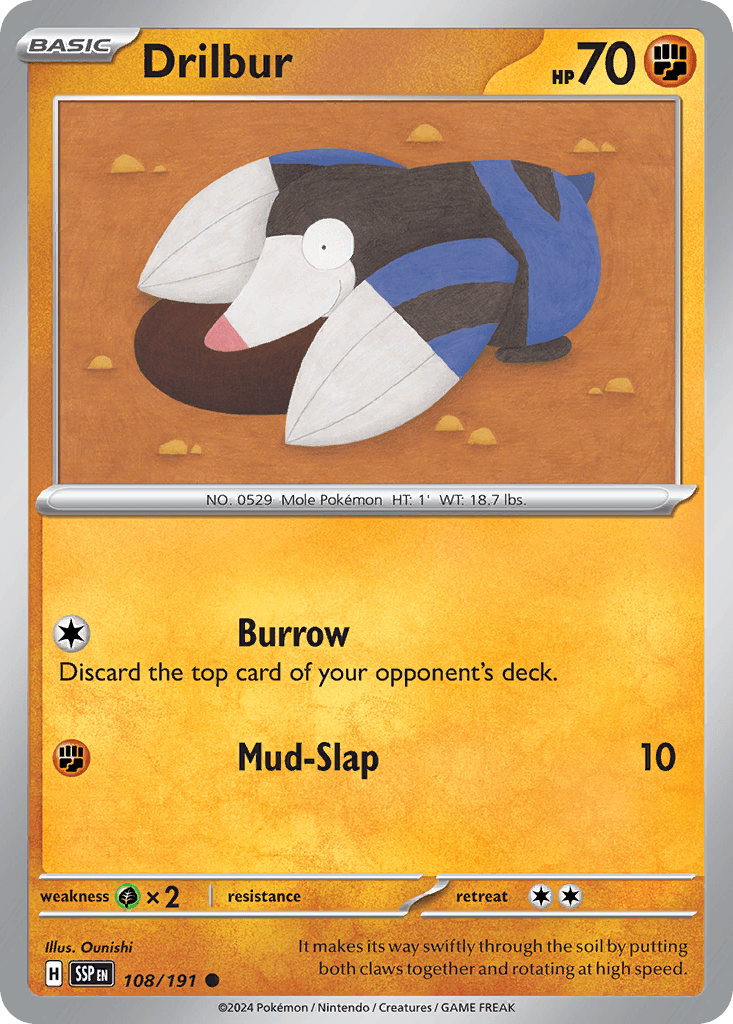 Drilbur Pokémon card