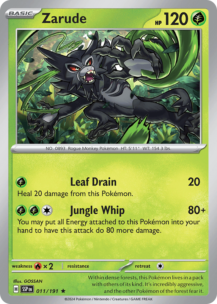 Zarude Pokémon card