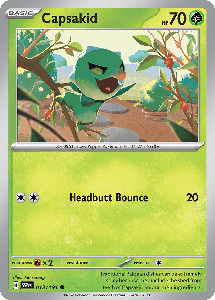 Capsakid Pokémon card