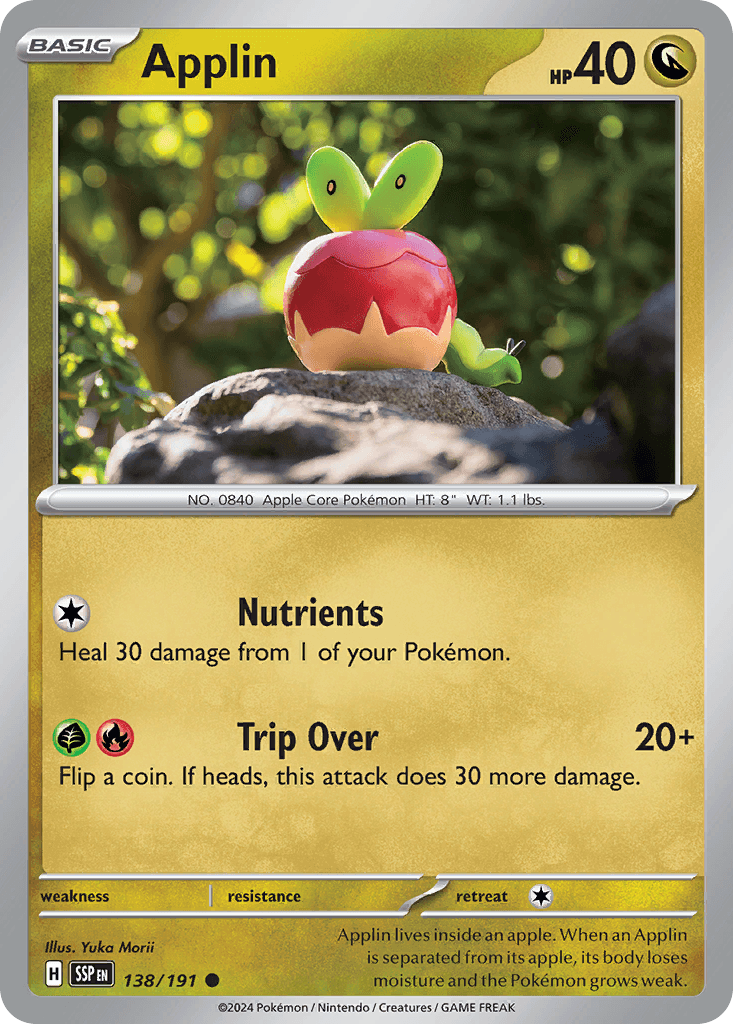 Applin Pokémon card
