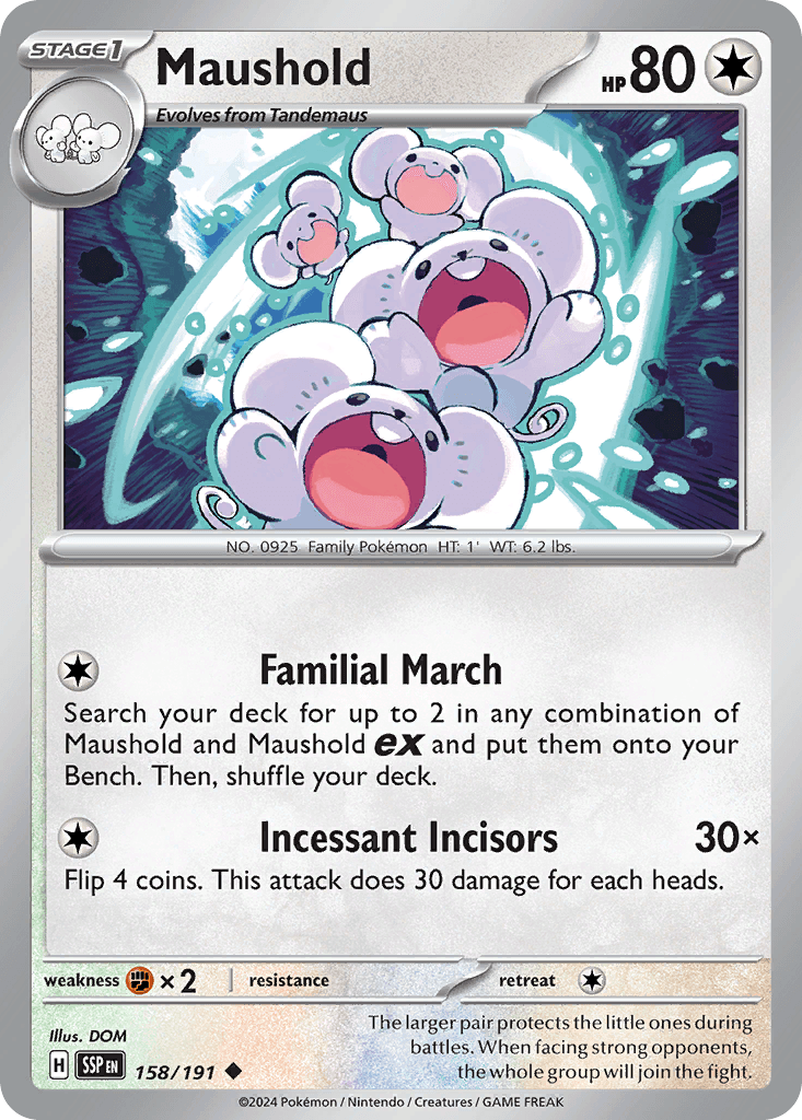 Maushold Pokémon card