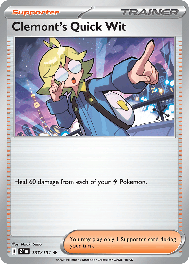 Clemont's Quick Wit Pokémon card