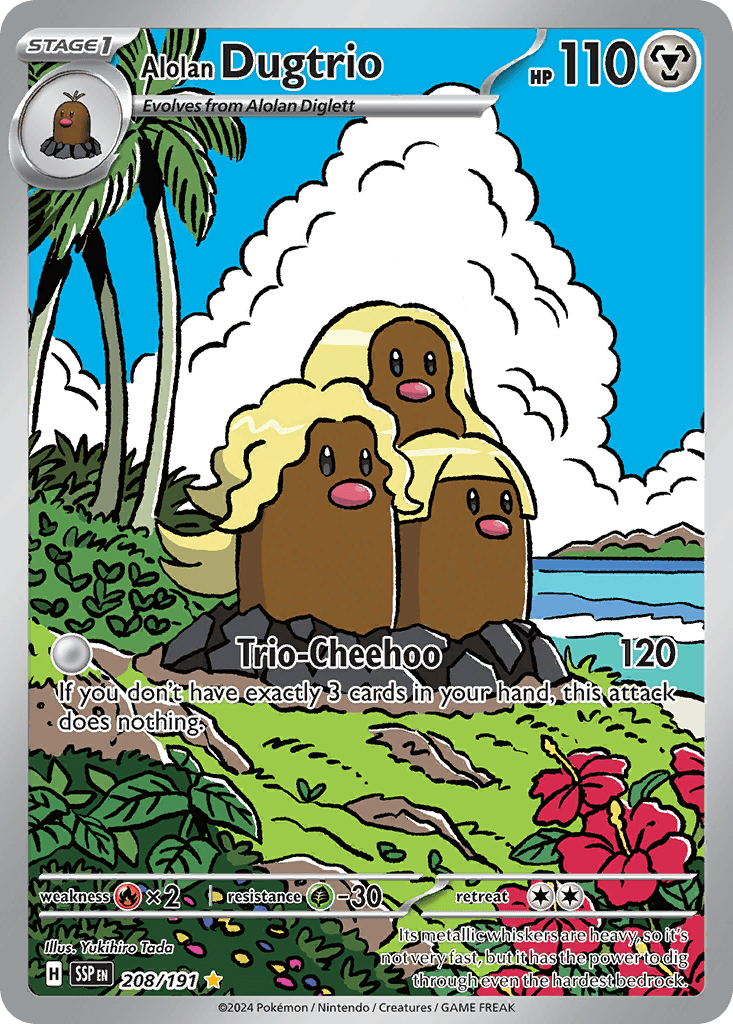 Alolan Dugtrio Pokémon card