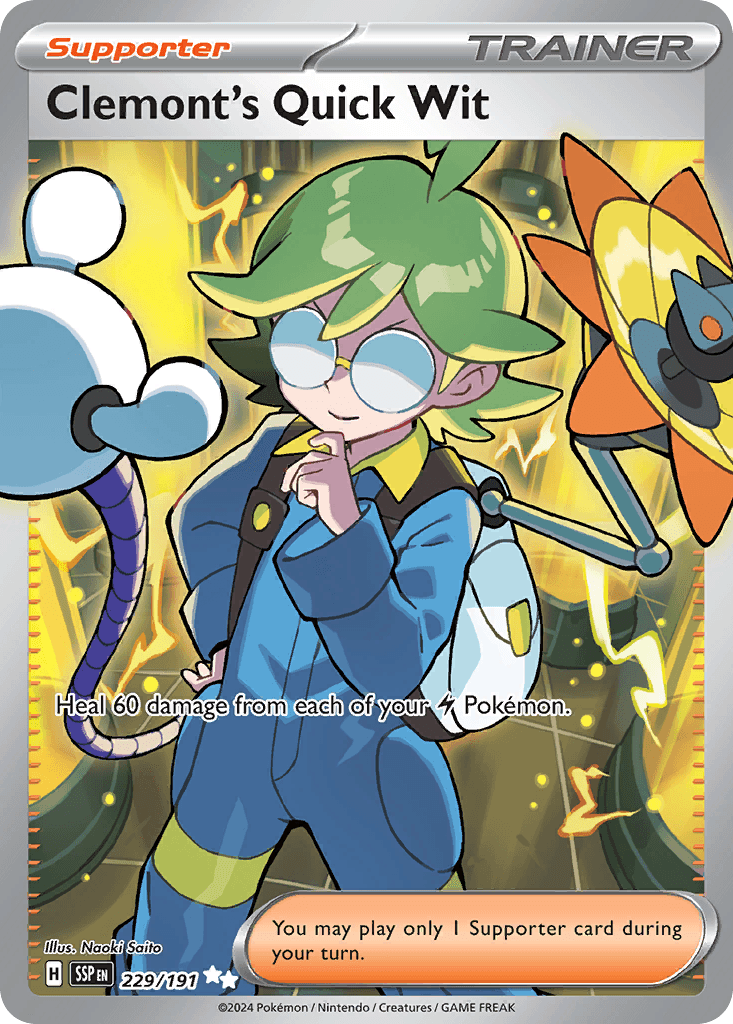 Clemont's Quick Wit Pokémon card