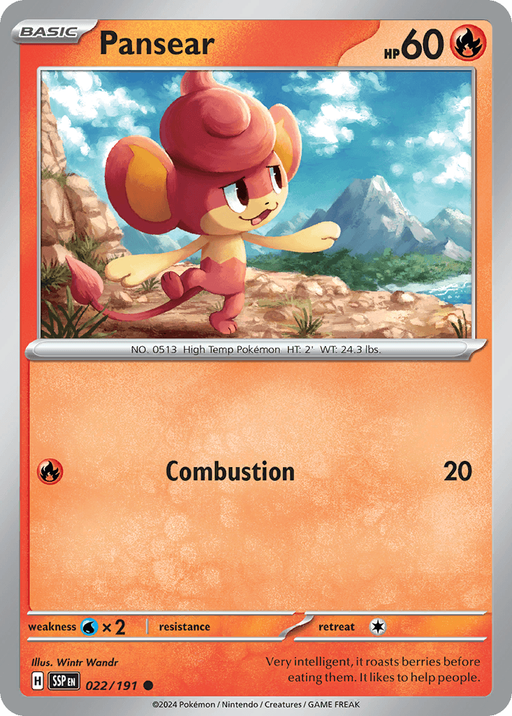 Pansear Pokémon card