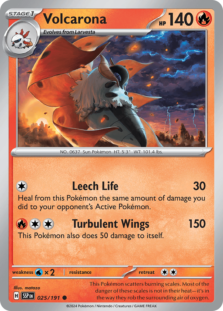 Volcarona Pokémon card