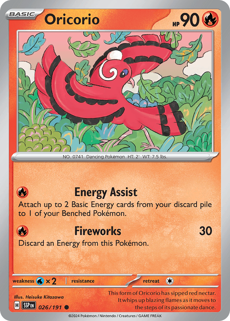 Oricorio Pokémon card