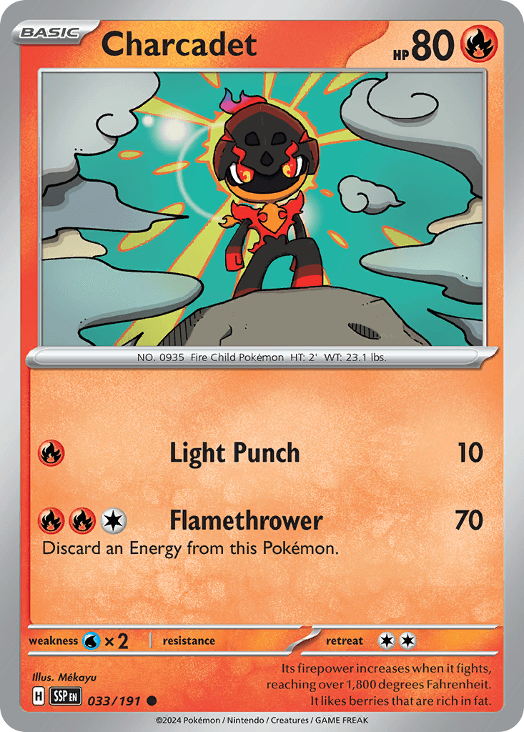 Charcadet Pokémon card