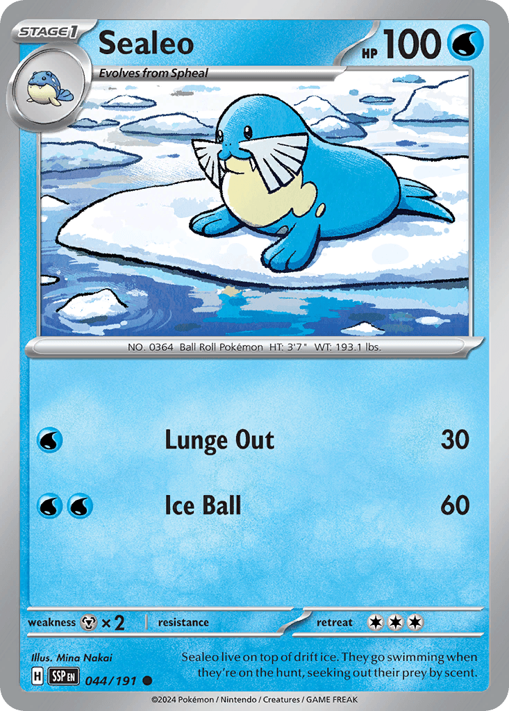 Sealeo Pokémon card
