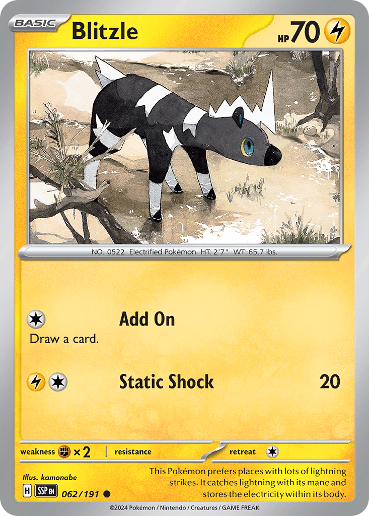 Blitzle Pokémon card