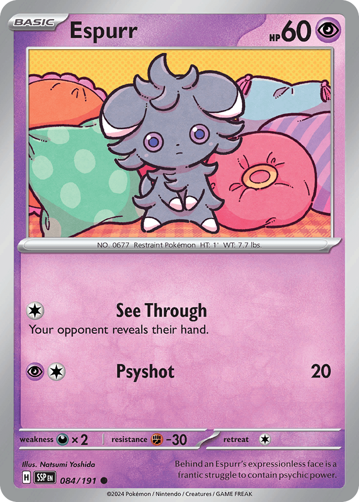 Espurr Pokémon card