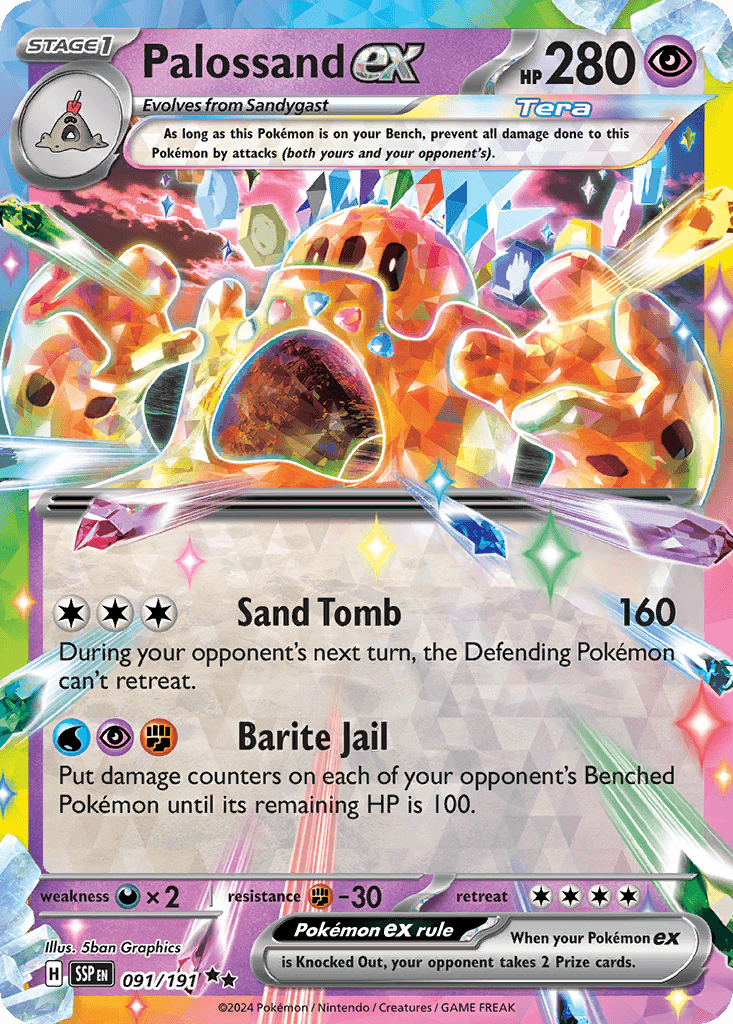 Palossand ex Pokémon card