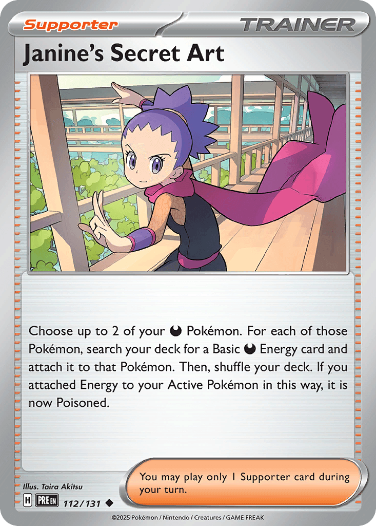 Janine's Secret Art Pokémon card