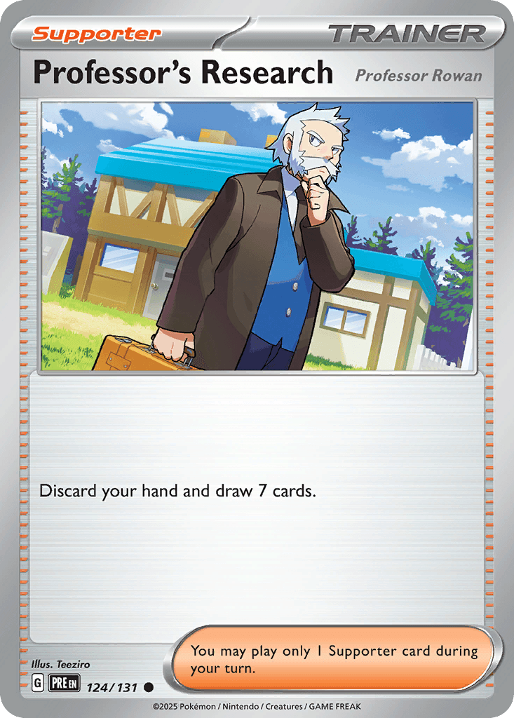 Professor's Research Pokémon card