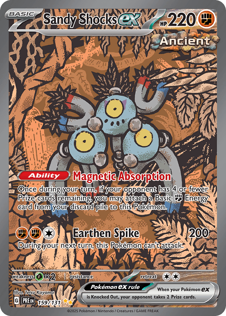 Sandy Shocks ex Pokémon card