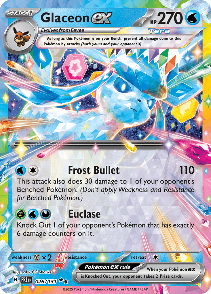 Glaceon ex Pokémon card