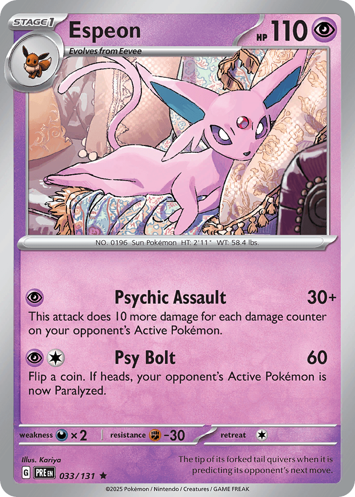 Espeon from Prismatic Evolutions