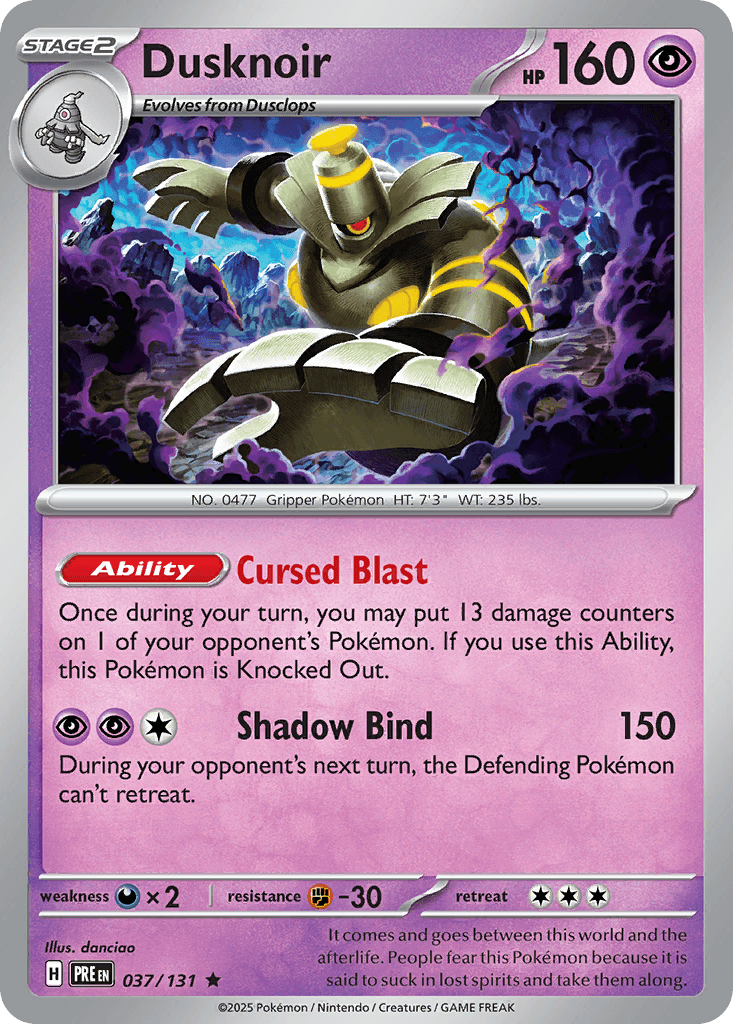 Dusknoir Pokémon card