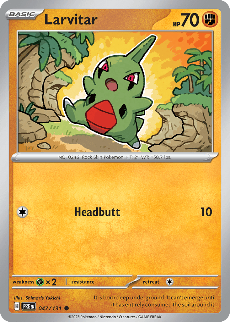 Larvitar Pokémon card