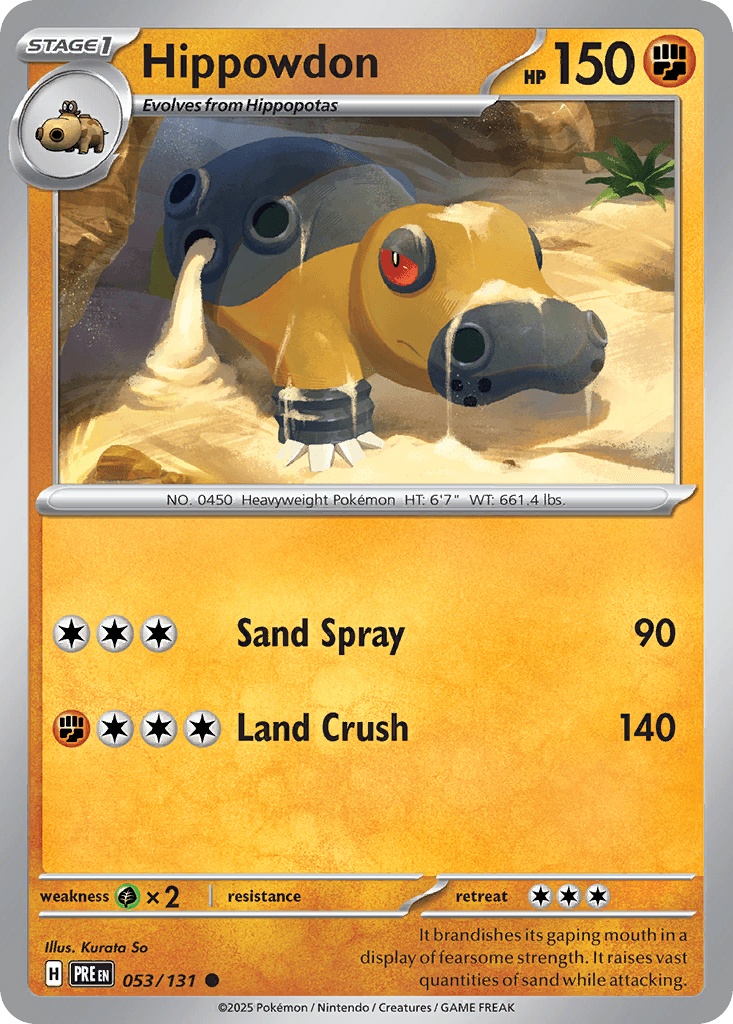 Hippowdon Pokémon card